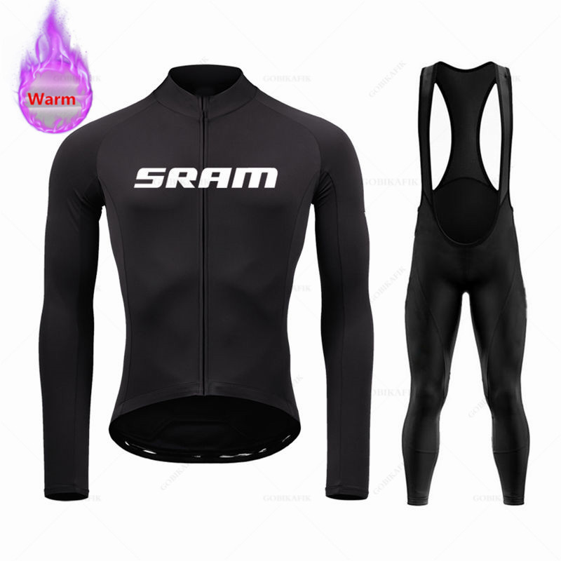 Cycling Bib Shorts - Sram Team Winter Langarm Thermo Fleece